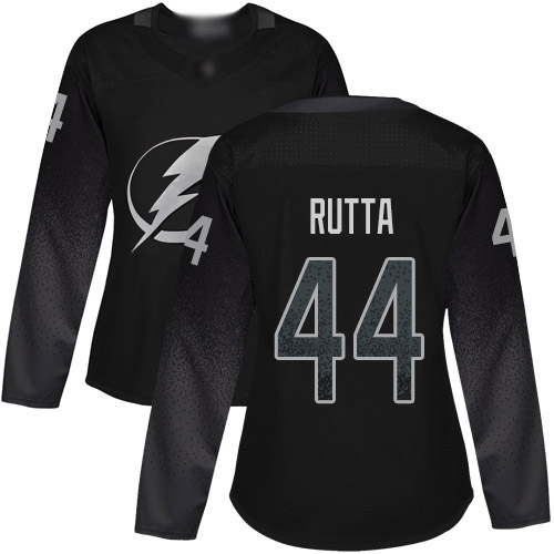 Adidas Tampa Bay Lightning 44 Jan Rutta Black Alternate Authentic Women Stitched NHL Jersey